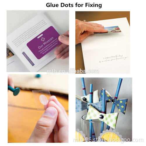 Clear Removable Glue Dots Fix Brochure Holder Floor Stand